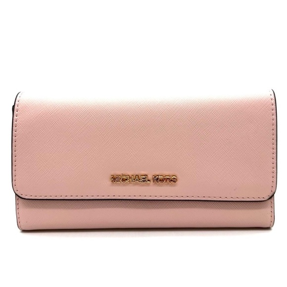 Michael Kors Large Trifold Wallet Powder Blush (NWT) - Picture 1 of 6